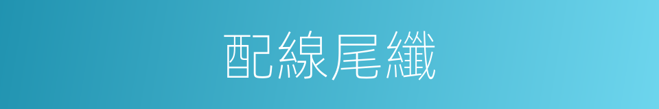 配線尾纖的同義詞
