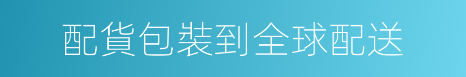配貨包裝到全球配送的同義詞