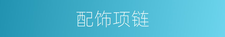 配饰项链的同义词