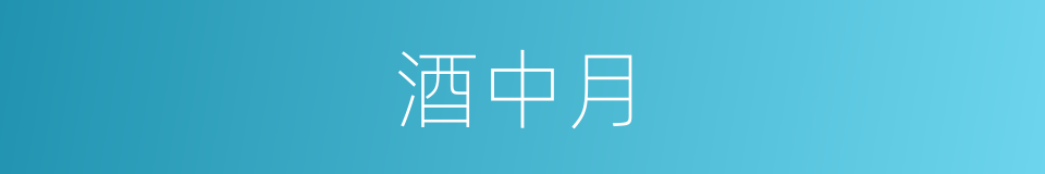 酒中月的同义词