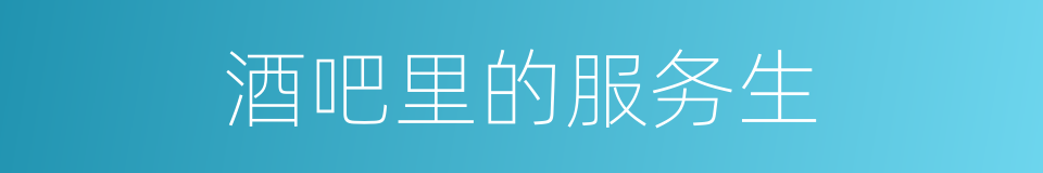 酒吧里的服务生的同义词