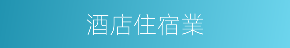 酒店住宿業的同義詞