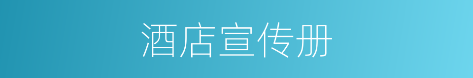 酒店宣传册的同义词