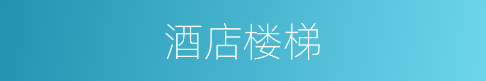 酒店楼梯的同义词