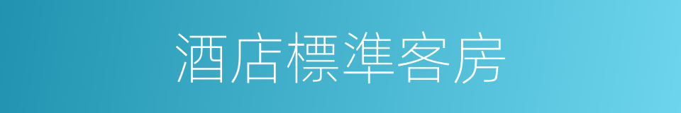 酒店標準客房的同義詞
