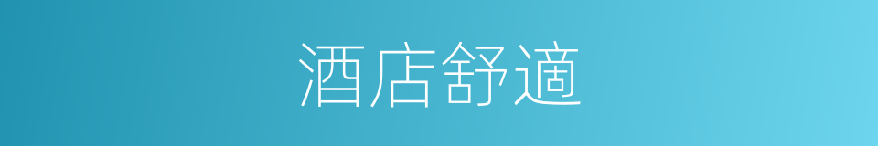 酒店舒適的同義詞