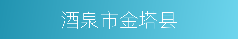 酒泉市金塔县的同义词