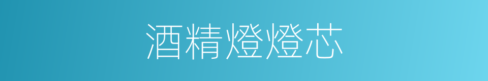 酒精燈燈芯的同義詞