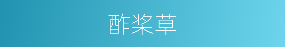 酢桨草的同义词