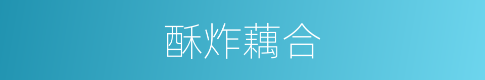酥炸藕合的同义词