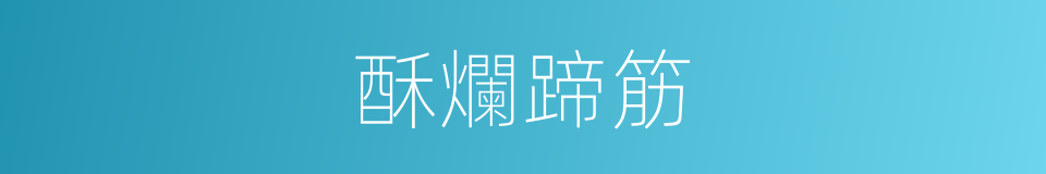 酥爛蹄筋的同義詞