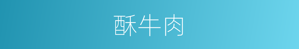 酥牛肉的同义词