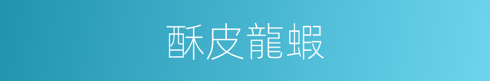 酥皮龍蝦的同義詞