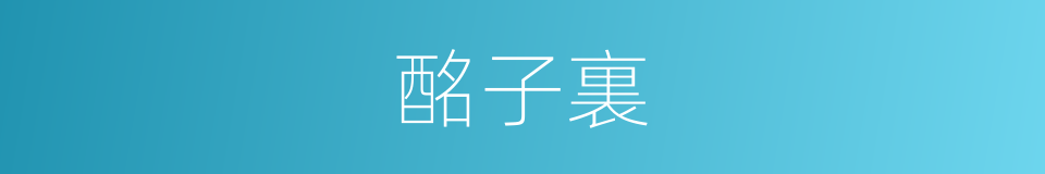 酩子裏的意思