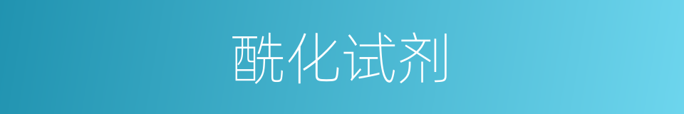 酰化试剂的同义词