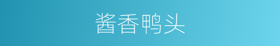 酱香鸭头的同义词