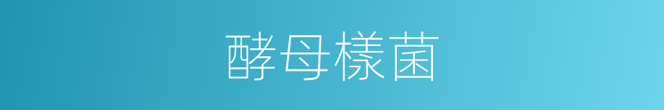 酵母樣菌的同義詞