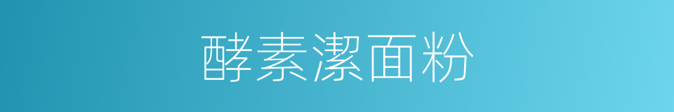酵素潔面粉的同義詞