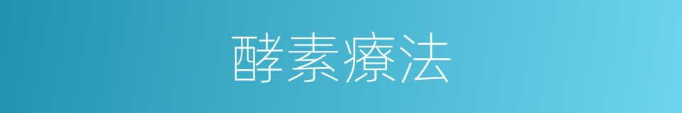 酵素療法的同義詞