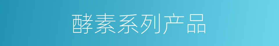 酵素系列产品的同义词
