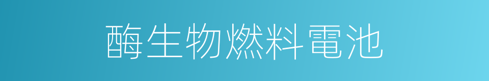 酶生物燃料電池的同義詞