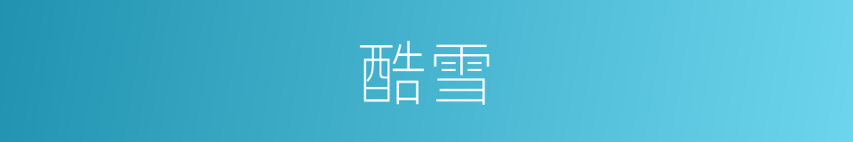 酷雪的同义词