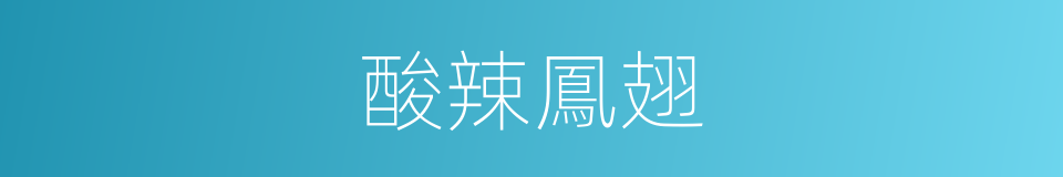酸辣鳳翅的同義詞