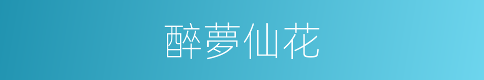 醉夢仙花的同義詞