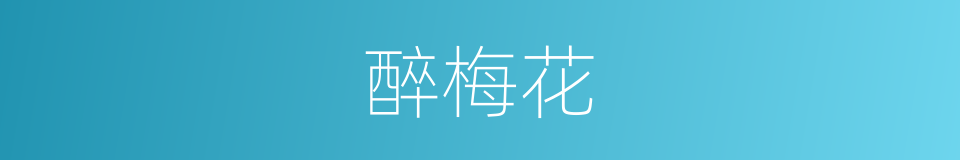 醉梅花的意思