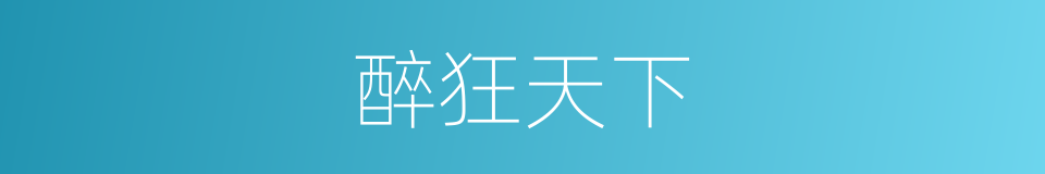 醉狂天下的同义词