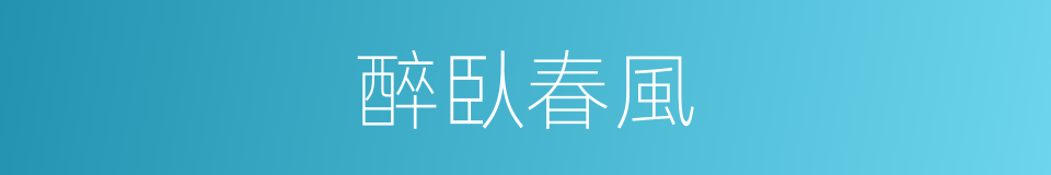 醉臥春風的同義詞