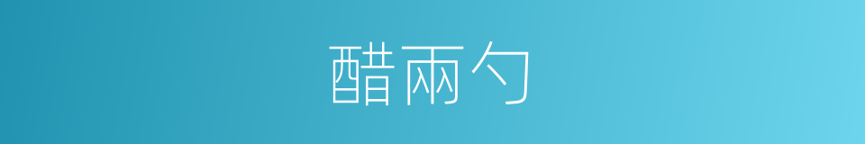 醋兩勺的同義詞