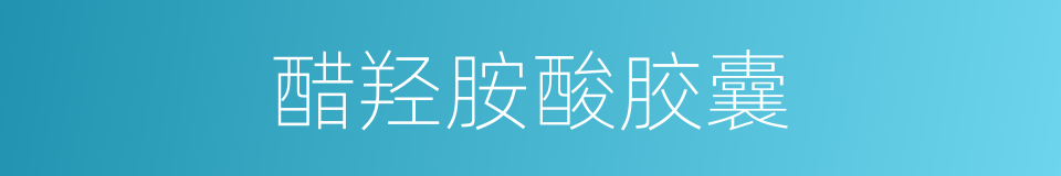 醋羟胺酸胶囊的同义词