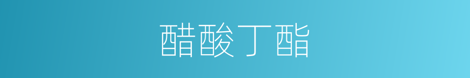 醋酸丁酯的同义词