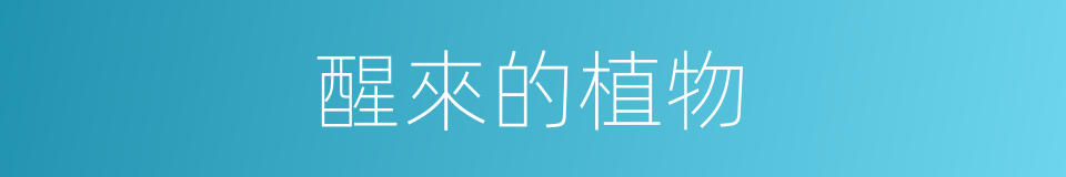 醒來的植物的同義詞