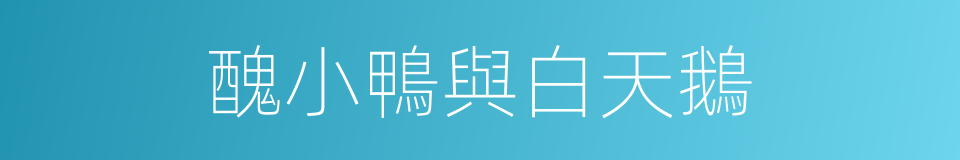 醜小鴨與白天鵝的同義詞