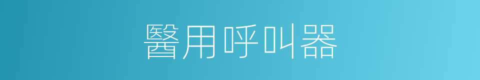 醫用呼叫器的同義詞
