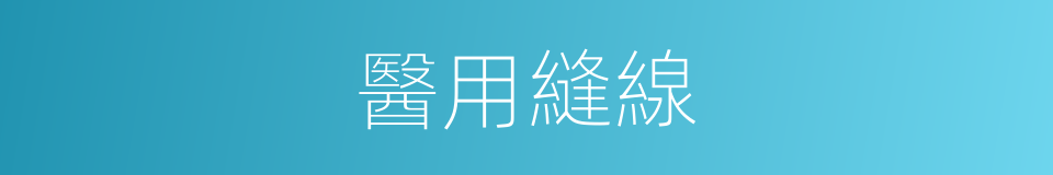 醫用縫線的同義詞