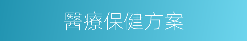 醫療保健方案的同義詞