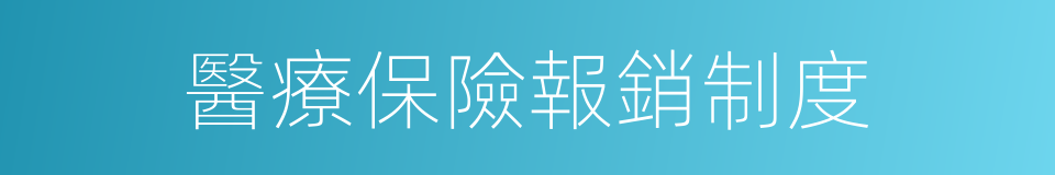 醫療保險報銷制度的同義詞