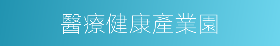 醫療健康產業園的同義詞