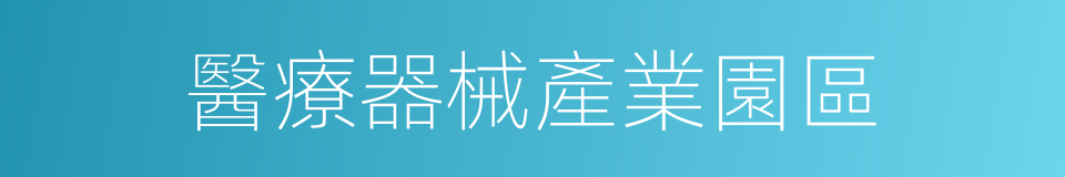 醫療器械產業園區的同義詞