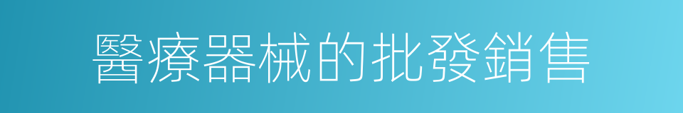 醫療器械的批發銷售的同義詞