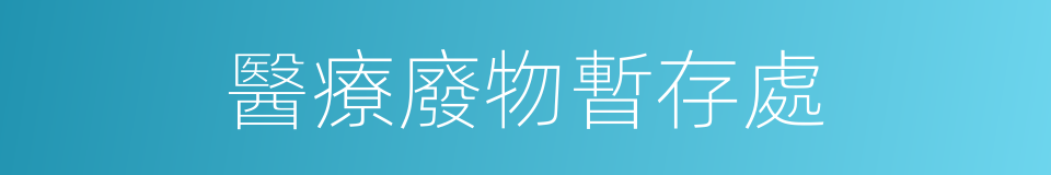 醫療廢物暫存處的同義詞