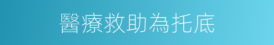 醫療救助為托底的同義詞