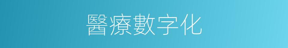 醫療數字化的同義詞