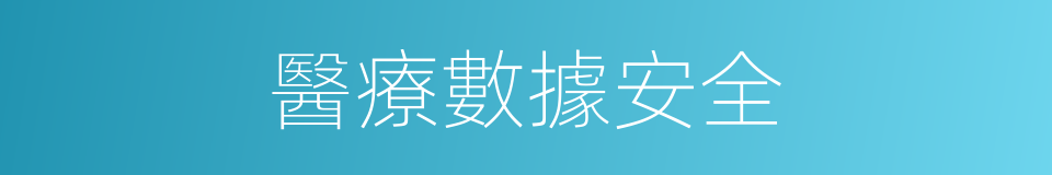 醫療數據安全的同義詞