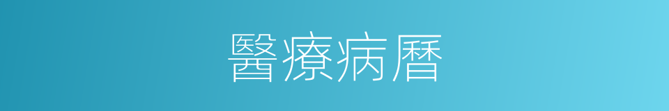 醫療病曆的同義詞