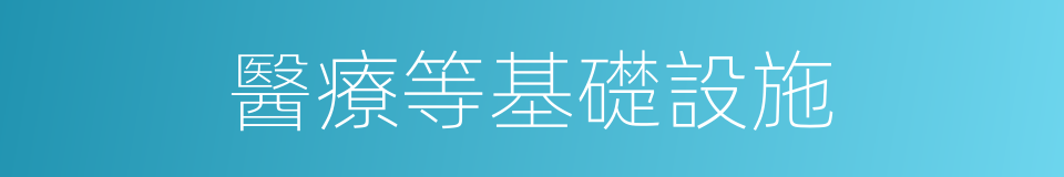 醫療等基礎設施的同義詞