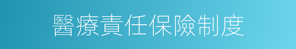 醫療責任保險制度的同義詞